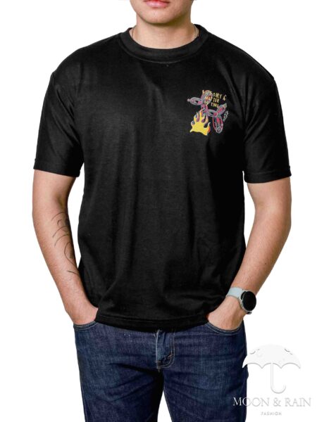 Playera Hombre Casual Negra It's Only A Matter Of Time