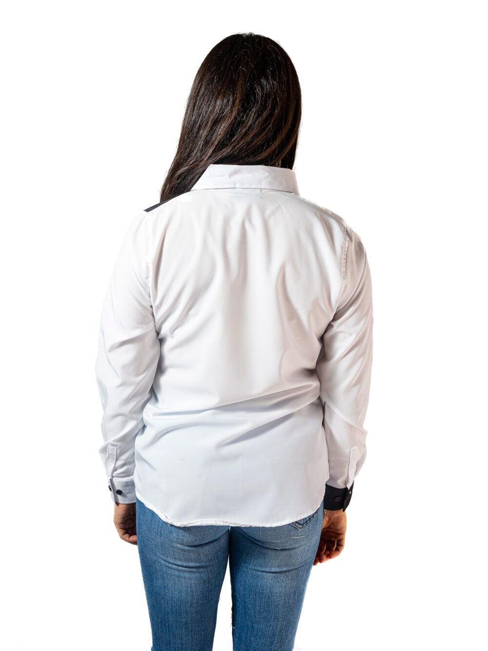 Camisa Blusa Mujer Casual Blanca, Negra Manga Larga 2