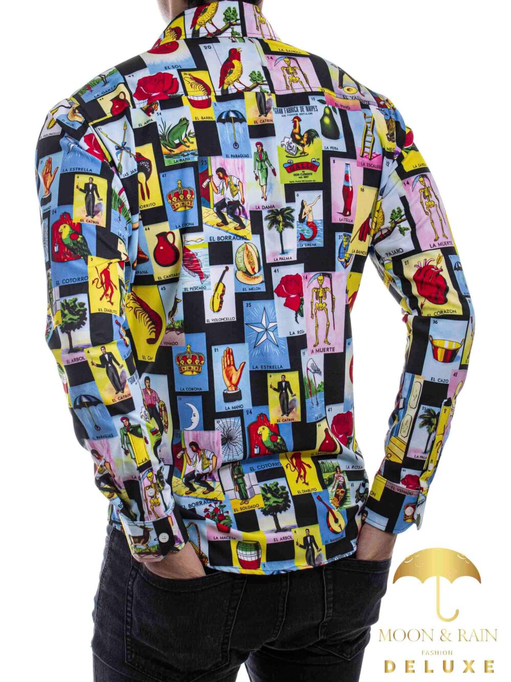 Camisa Hombre Casual Lotería Manga Larga 2